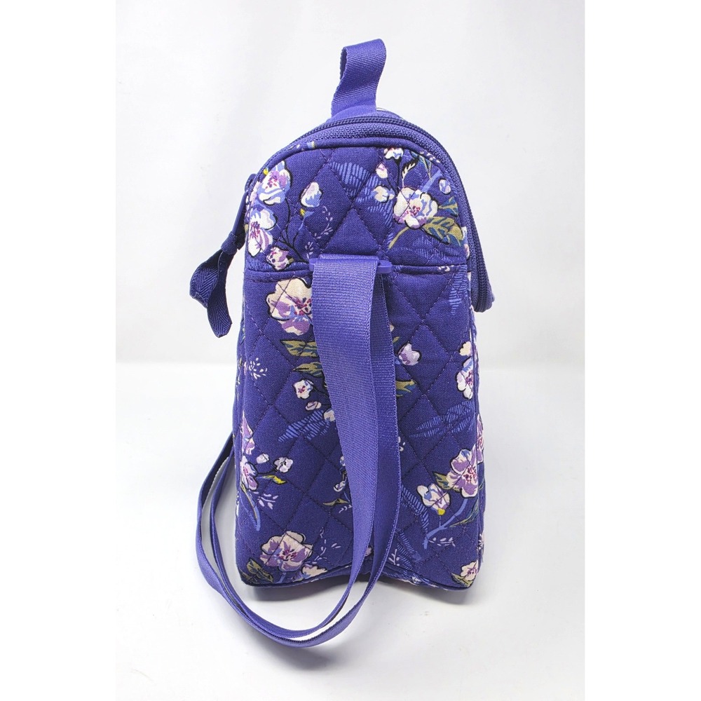 Vera Bradley Insulated Lunch Bag "Wild Roses" Purple - Picture 2 of 10